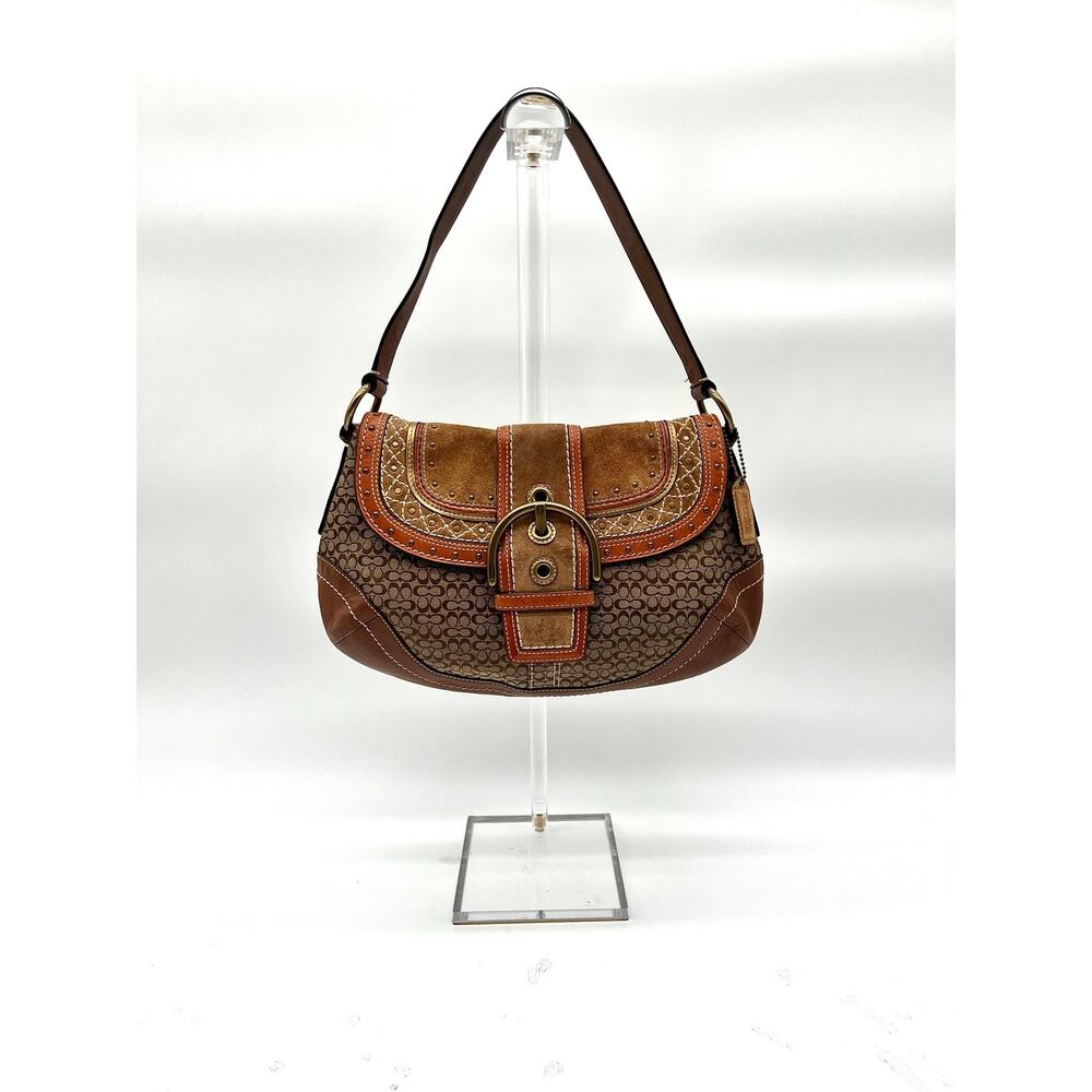 COACH SOHO Y2K Signature Studded Suede and Leather, Micro C, RARE - Picture 8 of 14